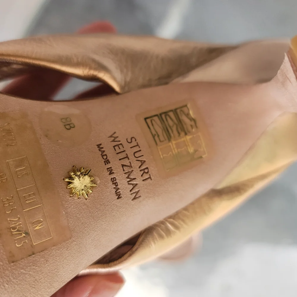 Stuart Weitzman Metallic Bronze Heels - Picture 6 of 12
